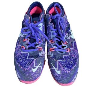 Nike Free TR Fit 4‎ Women Size 8 Training Shoes Purple Pink 629832-402 Geometric